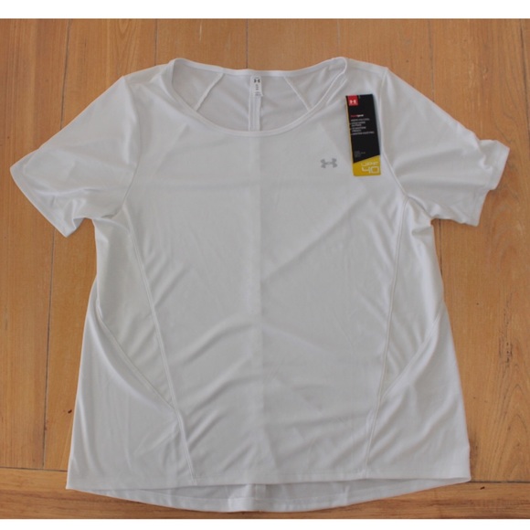 NWT Under Armour Heat Gear Cooling Mesh SPF Moisture Wicking Short Sleeve Top XL - Picture 2 of 7